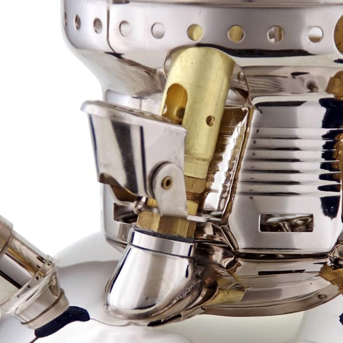 Petromax HK500 Pressurized Lantern, 500 Candlepower with 1 Quart Kerosene Tank for Home, Camping or Emergency Lighting, Hand Assembled High Pressure 400 Watt Lamp, Chrome