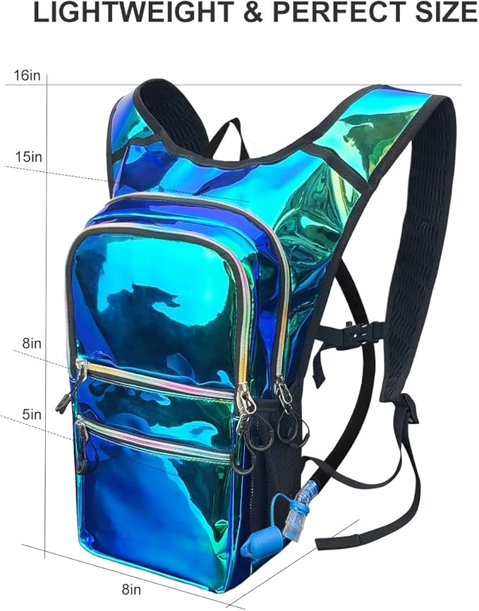 Hydration Backpack Pack, Water Backpack 20L Included 2L Hydration Bladder, Festival Essential - Rave Hydration Pack Hydropack for Hiking, Running, Biking, Festival Gear