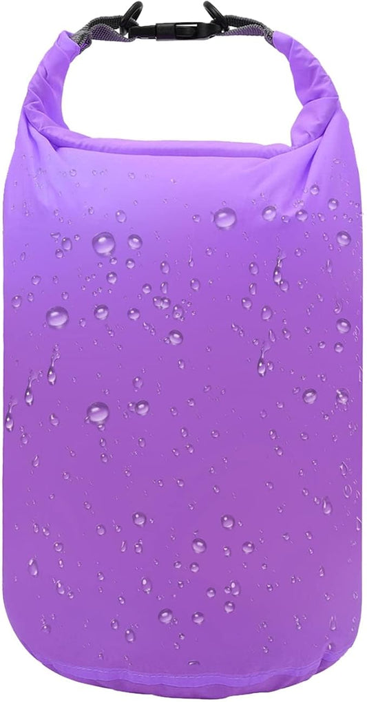 R2Depot Waterproof Dry Bag, 5L/10L/20L/40L/70L Dry Storage Bag for Kayaking, Gym, Hiking, Swimming (Purple, 10L)