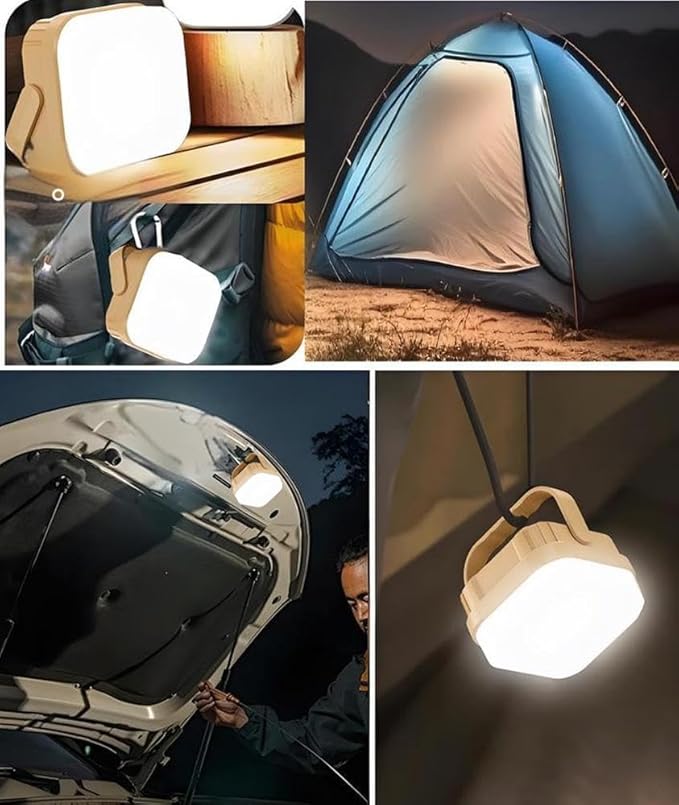 4Pack Small Mini Rechargeable LED Camping Light, 3 Light Modes，Portable Camping Tent Lantern, Emergency Hanging Light for Hurricane, Hiking, Indoor and Outdoor Emergency Light