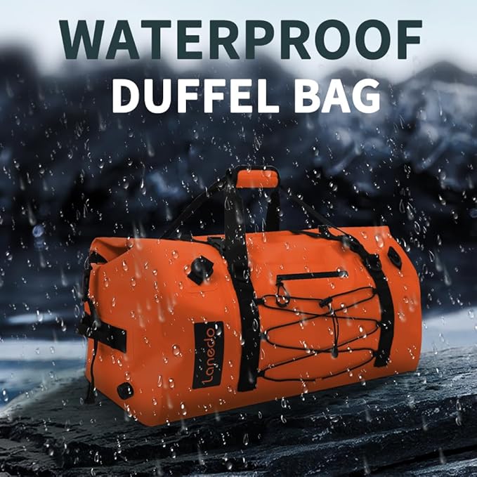 80L Dry Bag Large Waterproof Bag Roll-Top Heavy Duty Fishing Duffel Bag with Durable Straps & Handles for Kayaking Paddle boarding Boating Rafting Fishing