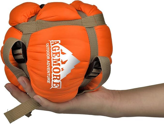 AGEMORE Ultralight Warm Weather Sleeping Bag, Portable Lightweight Waterproof Compact Sleeping Bag with Compression Sack, Fit for Kids Teens or Adults Outdoor Camping, Backpacking & Hiking