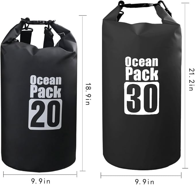 Dry Sack/Floating Waterproof Bag 2L/5L/10L/20L/30L for Boating, Kayaking, Hiking, Snowboarding, Camping, Rafting, Fishing and Backpacking
