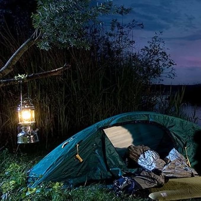 Petromax HK500 Pressurized Lantern, 500 Candlepower with 1 Quart Kerosene Tank for Home, Camping or Emergency Lighting, Hand Assembled High Pressure 400 Watt Lamp, Chrome