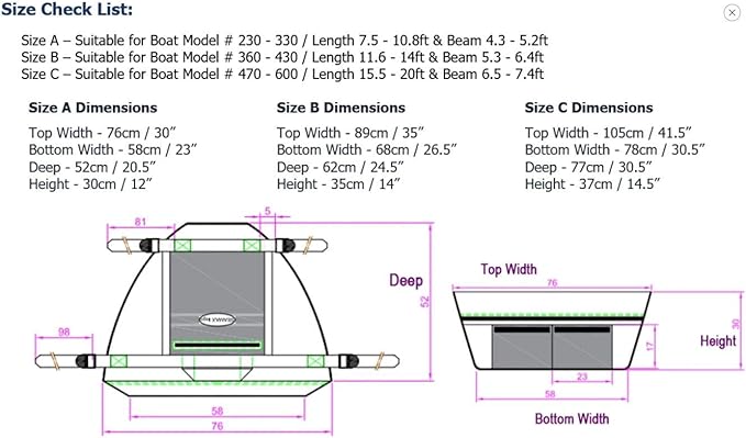 Seamax Sunlitec Front Accessory Storage Bow Bag for Inflatable Boat, with Reflective Line