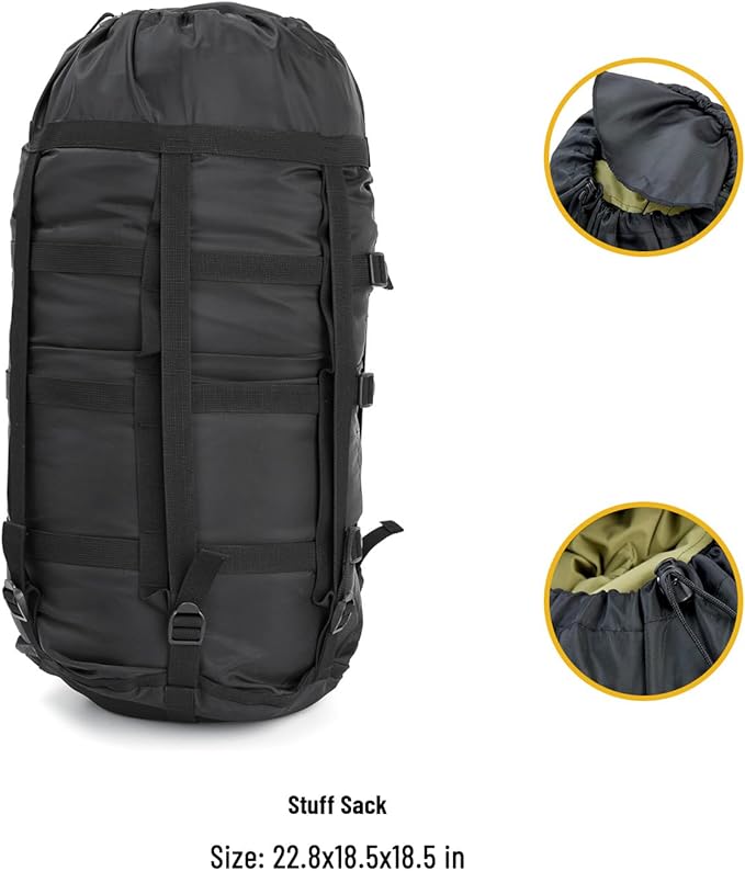 MT Army Military Modular Sleeping Bags System, Multi Layered with Bivy Cover for All Season, Woodland/Multicam