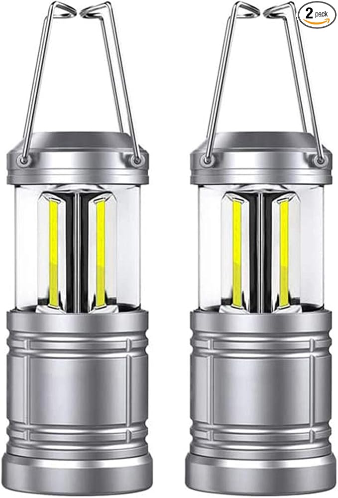 2 Pack LED Camping Lantern - 500 Lumens ,Collapsible LED Lanterns for Hurricane, Emergency,Storms, Outage
