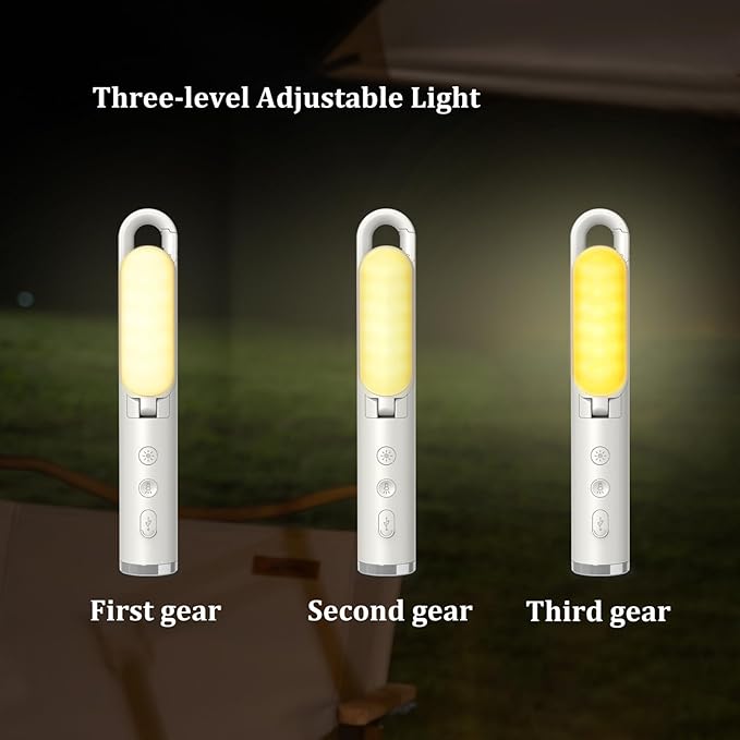 LED Camping Light, JMKMGL Foldable Rechargeable Light Built-in 2400mAh Battery, 5 Mode, Multifunctional Emergency Light with Flashlight and SOS Function for Camping Fishing Hiking and Travel