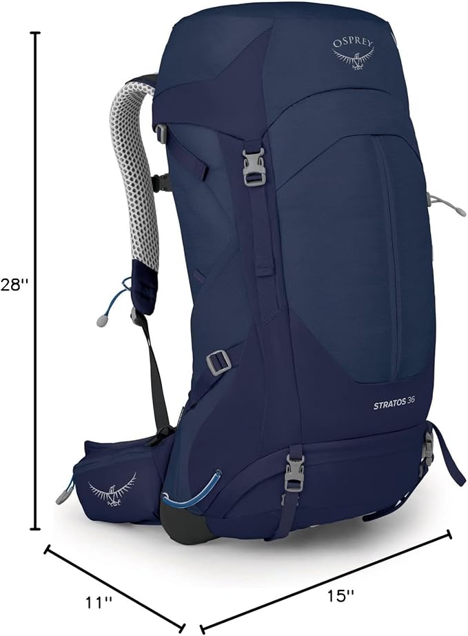 Osprey Stratos 36L Men's Hiking Backpack, Cetacean Blue