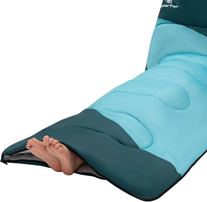 GEERTOP Backpacking Sleeping Bag for Camping, Lightweight Sleeping Bags for Adults Kids Summer Warm Cold Weather Hiking Travel