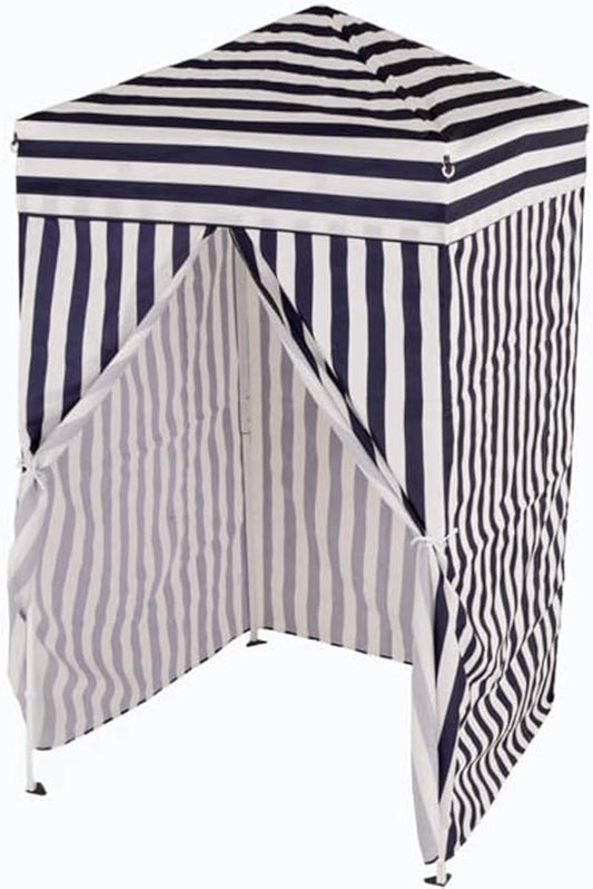 Impact Canopy 4' x 4' Portable Dressing Room, Pop Up Portable Changing Room, Navy Blue / White