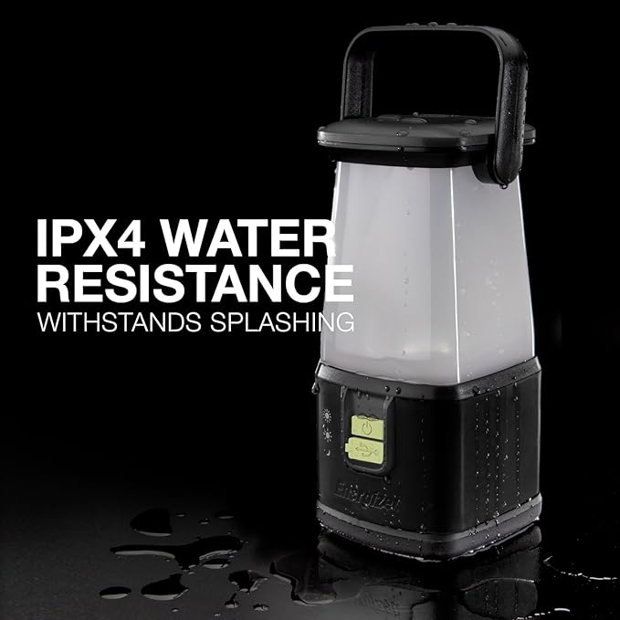 ENERGIZER LED Camping Lantern 360 PRO, IPX4 Water Resistant Tent Light, Ultra Bright Battery Powered Lanterns for Camping, Outdoors, Emergency Power Outage