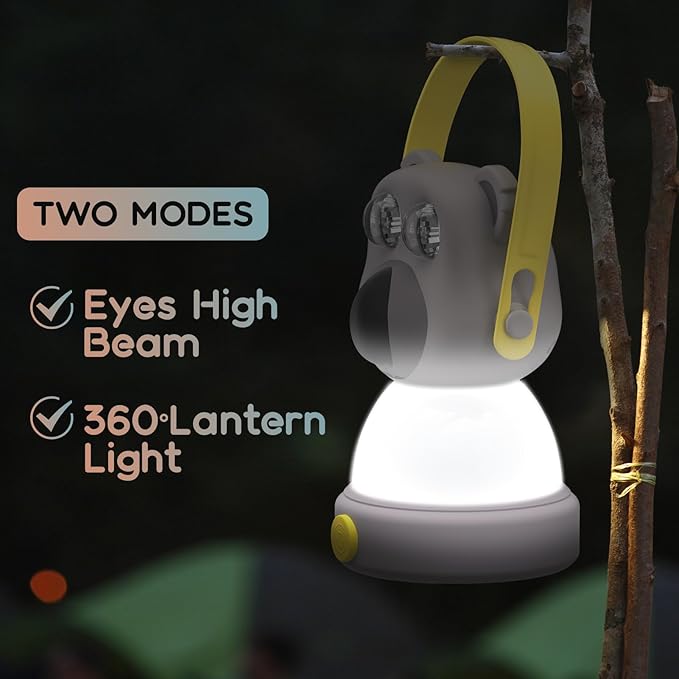 Kids Camping Lanterns, Battery Powered Night Light for Emergency, Hurricane, Lightweight Tent Lamp (Koala)