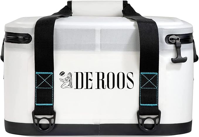 DEROOS 18/27/35Cans 72-Hours Soft Cooler Bag Leak-Proof Soft Pack Cooler Bag Waterproof Insulated Soft Sided Cooler for Hiking, Camping, Sports, Picnics, Sea Fishing, Road Beach Trip