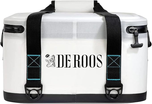 DEROOS 18/27/35Cans 72-Hours Soft Cooler Bag Leak-Proof Soft Pack Cooler Bag Waterproof Insulated Soft Sided Cooler for Hiking, Camping, Sports, Picnics, Sea Fishing, Road Beach Trip