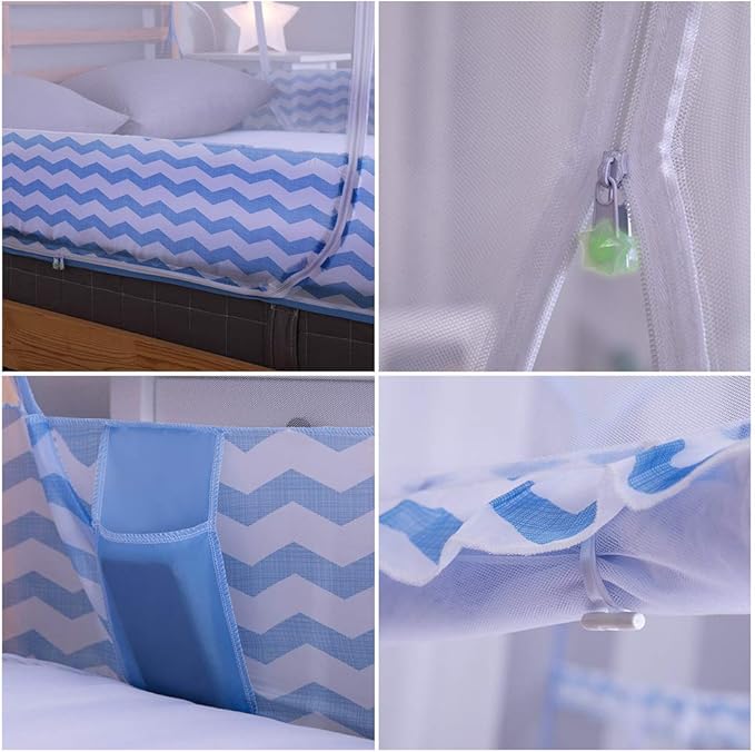 Jsanh Folding Mosquito Net Tent Canopy Curtains for Beds Pop Up King Size Portable Netting with Bottom Baby Adults L80XW72XH62inch