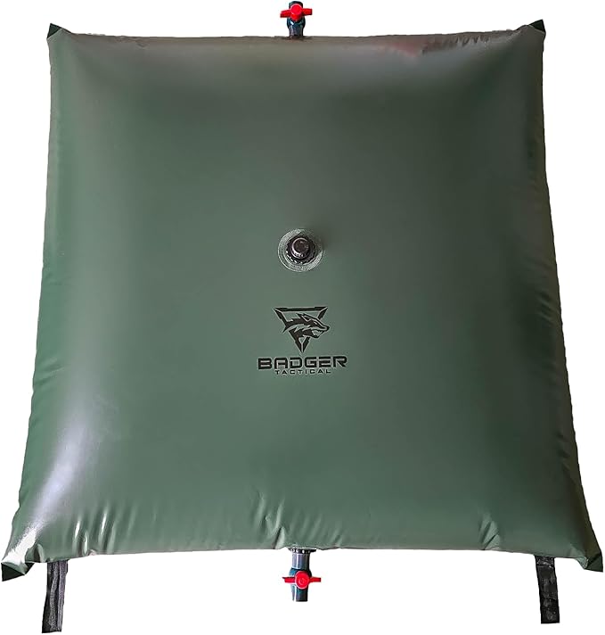130 Gallon Water Bladder/Food Grade/Water Tank-Includes Brass Fittings for Quick Garden Hose Connection-Emergency Water Storage/Camping Gear/Survival Kit