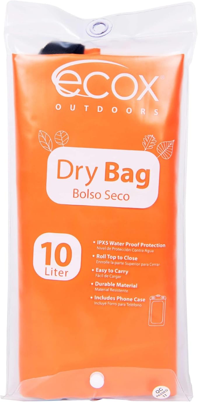 Outdoors Waterproof Dry Bag for Outdoors Activities High Grade 500D PVC Construction Includes Waterproof Phone Case and Side Strap for Easy Carry 10L and 20L Models