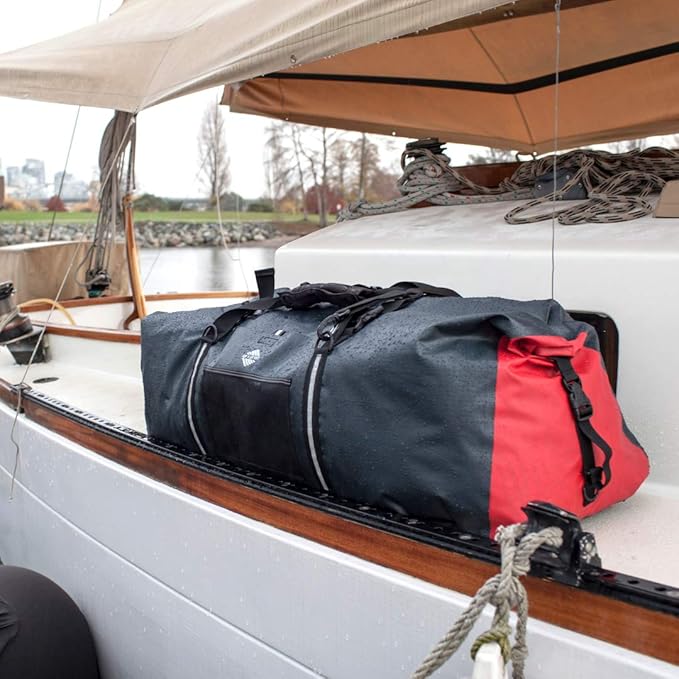 AquaQuest White Water Duffel - 100% Waterproof, Heavy Duty, Versatile, Comfortable - Durable Protective Dry Bag for Travel, Sport, Motorcycle, Boat, Fishing - 50, 75, or 100 L