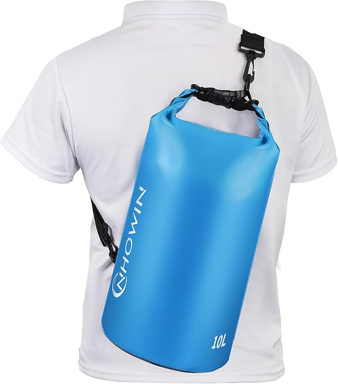 Waterproof Dry Bag, Roll Top Lightweight Waterproof Bag for Men Women 5L/10L/20L Dry Bags for Kayaking, Rafting, Beach, Boating, Swimming & Skiing Dry Waterproof Backpack - 10L