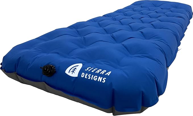 Sierra Designs Queen & Single Camping Air Bed Mattress for Car Camping, Trave, and Camp (Pump Included)
