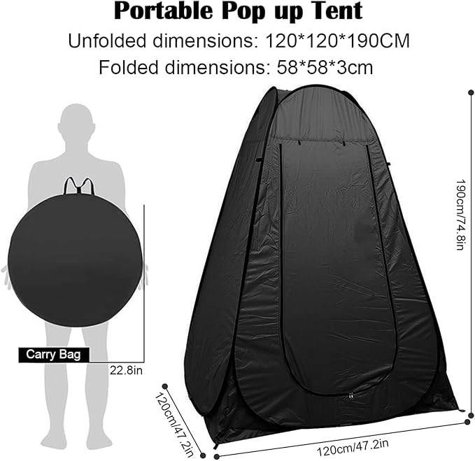 Pop Up Privacy Shower Tent Portable Outdoor Sun Shelter Camp Toilet Changing Dressing Room