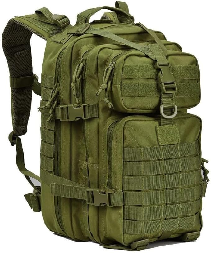 REEBOW GEAR Military Tactical Backpack Small Molle Assault Pack Army Bug Bag Backpacks Rucksack Daypack (Army Green)