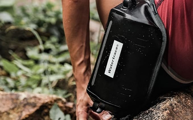 Waterproof Fanny Pack Snorkeling Bag Waist Bag For Canoe Kayaking Rafting Surfing Swimming Boating Storage Pack Paddle Board (Black)