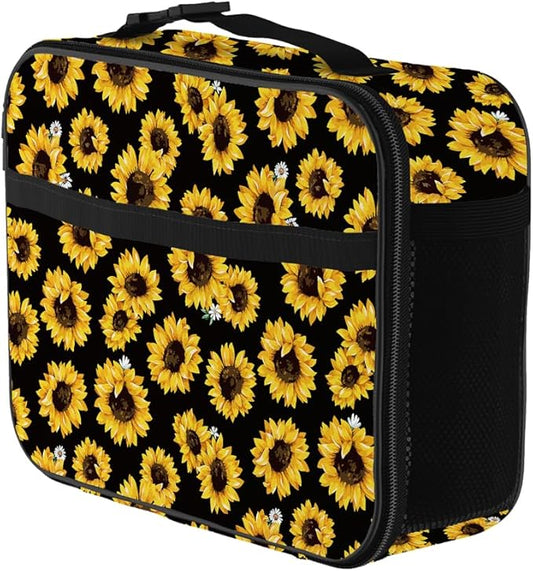 Sunflower Lunch Bag Reusable Insulated Lunch Box Keep Food Cooler Thermal Lunch Tote bags for Women Men