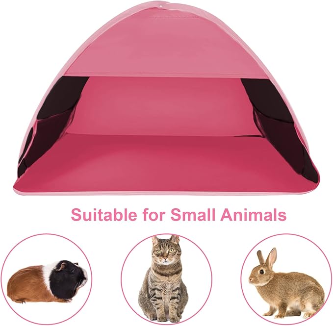 Mini Head Shelter Tent, 1 Pack Foldable Pop Up Beach Tent Sun Shelter for Anti-UV Pet & Outdoor Camping, Picnic Beach, Pink-Vinyl L