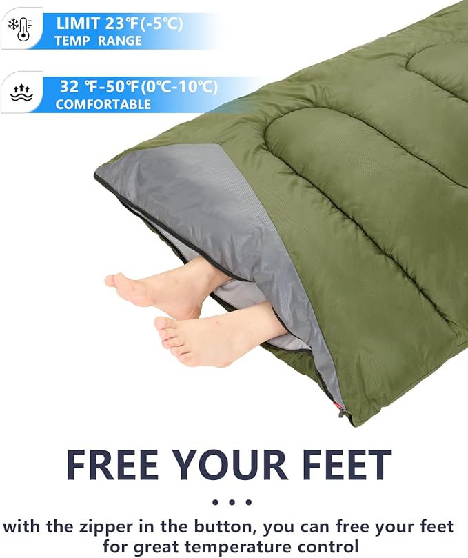 Sleeping Bags for Adults Backpacking Lightweight Waterproof- Cold Weather Sleeping Bag for Girls Boys Mens for Warm Camping Hiking Outdoor Travel Hunting with Compression Bags