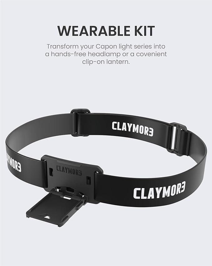 CLAYMORE Capon Wearable Kit - Convertible Headlamp & Clip Lantern for Camping, Hiking, and Outdoor Adventures, Portable & Easy Attachment