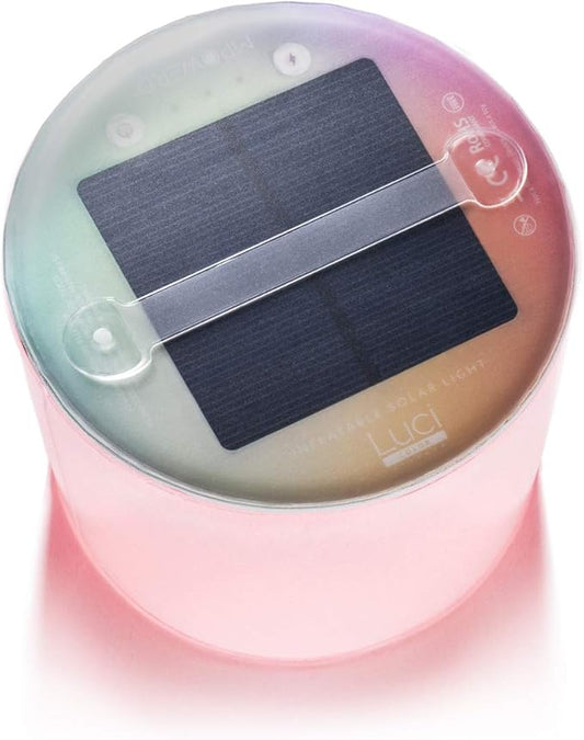 BioLite Luci Color Essence: Solar Inflatable Lantern with 8 Pastel Color Options, 15 Lumens LEDs, Matte Finish, Lasts Up to 6 hrs, Rechargeable via Solar, Waterproof, Indoor/Outdoor Decorating