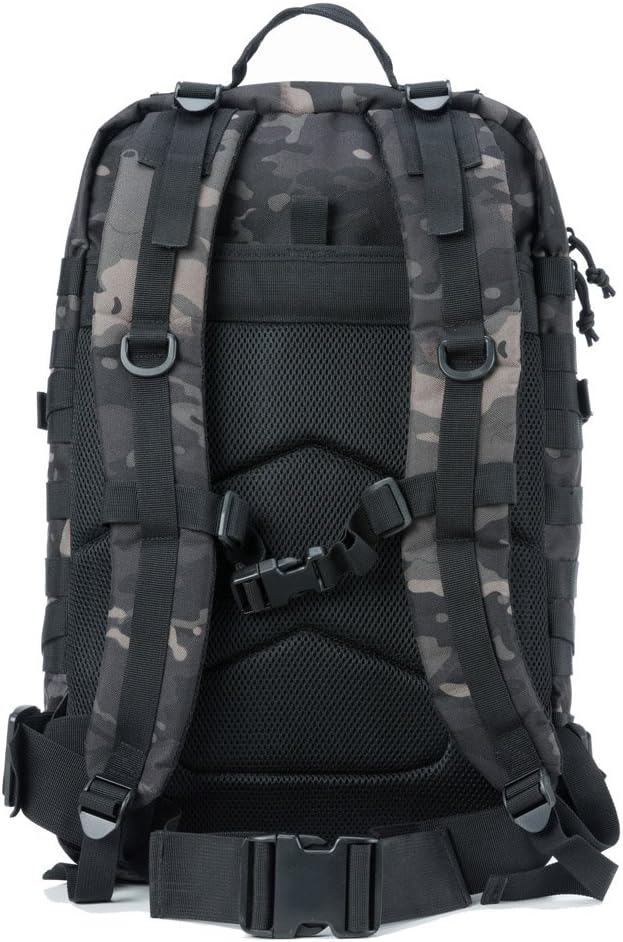 REEBOW GEAR Military Tactical Backpack Large Army 3 Day Assault Pack Molle Bag Backpacks (Black Camo)