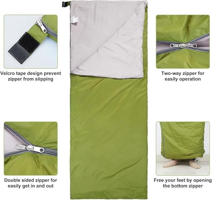 AGEMORE Ultralight Warm Weather Sleeping Bag, Portable Lightweight Waterproof Compact Sleeping Bag with Compression Sack, Fit for Kids Teens or Adults Outdoor Camping, Backpacking & Hiking