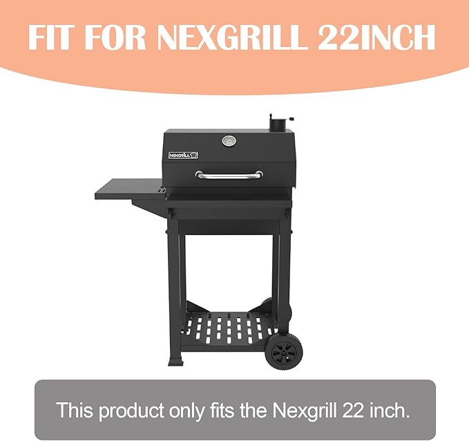 19.2 Inch Ash Pan Replacement Parts for Nexgrill 810-0025 Charcoal Grills, Heavy Duty Steel Gray Coating Ash Pan/Drip Pan for Nexgrill Charcoal 22inch Grills 810-0025,19.2" Drip Pan