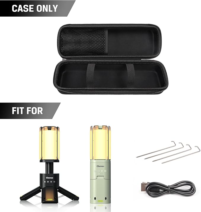 Storage Case for Clemas, BougeRV, SakerPlus, and DUSKTEC Telescopic Camping Light and Led Multifunction Magnetic Lanterns, Rechargeable Outdoor Camping Lantern Bag-(Box Only)