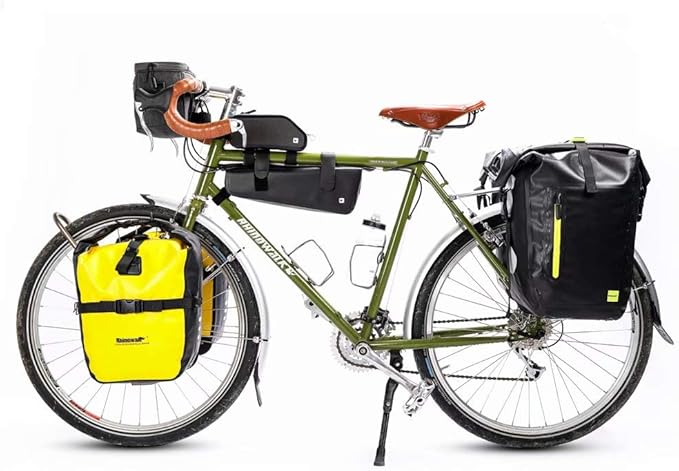Rhinowalk Bike Pannier Bag 25L Waterproof Laptop Bicycle Rear Rack Bag Storage Saddle Bag Shoulder Bag Backpack