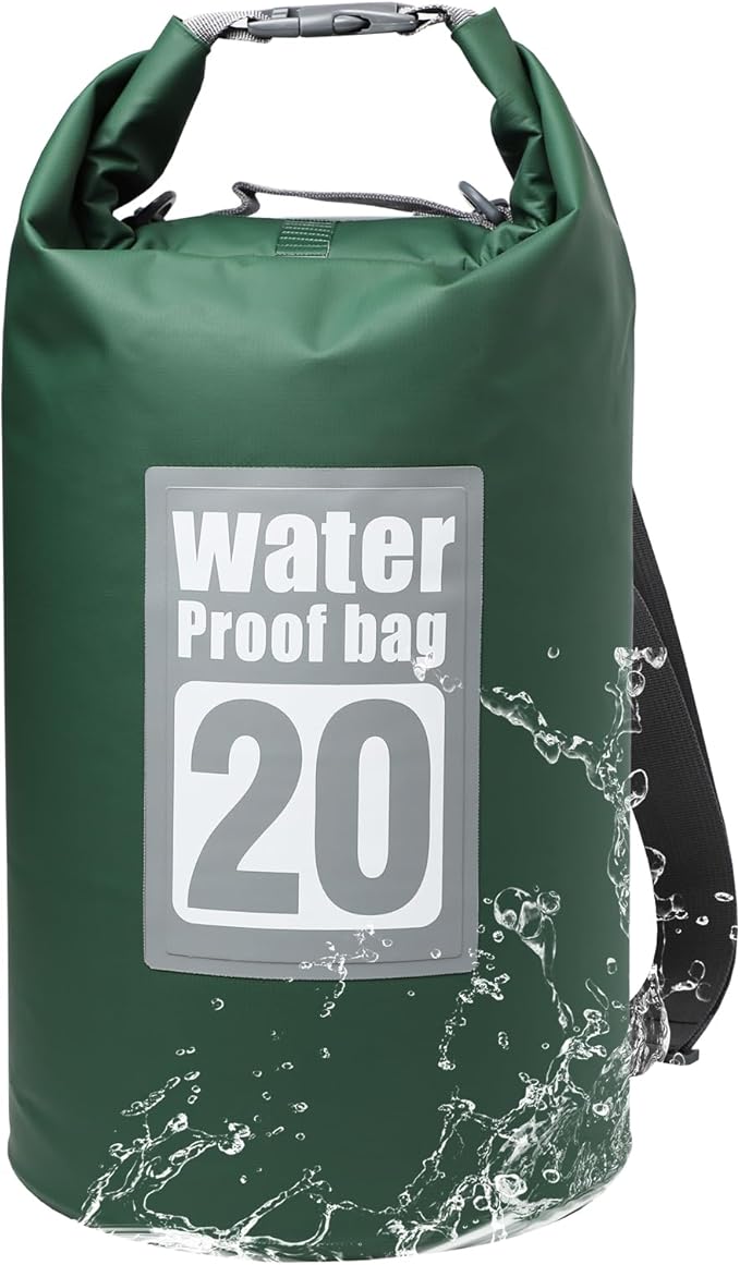 Waterproof Dry Bag, 20L Roll Top Dry Bag Backpack, 500D PVC IPX8 Floating Dry Bag for Hiking, Kayaking, Camping