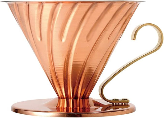 HARIO VDPR-02-CP V60 Copper Dripper for 1-4 Cups, Coffee, Hand Drip, Made in Japan