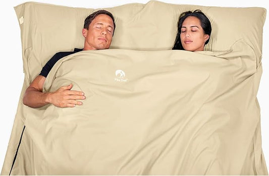 Pike Trail Sleeping Bag Liner – Travel and Camping Sheet, Lightweight and Compact Insert with Full Length Zipper and Guarantee