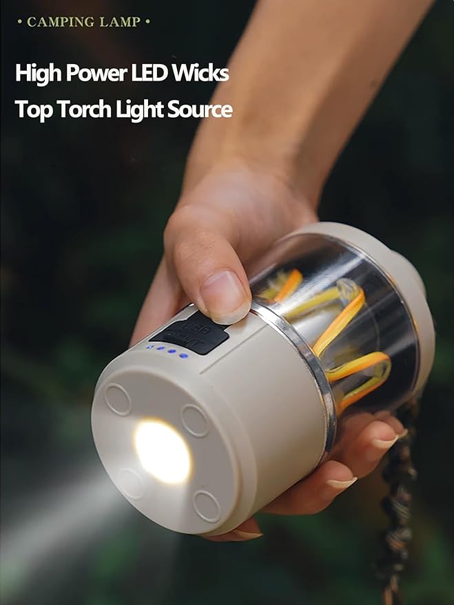 Camping Lights, Rechargeable Camping Lights,Portable Magnetic Camping Lights,IPX65 Waterproof,for Emergency/Car Repairing/Hiking/Fishing/Camping Lantern/Home.