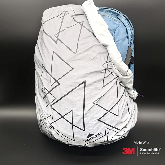 Salzmann Reflective Backpack Cover | High Visibility, Waterproof & Weatherproof | Ideal for Cycling, Running & Hiking | Made with 3M Scotchlite