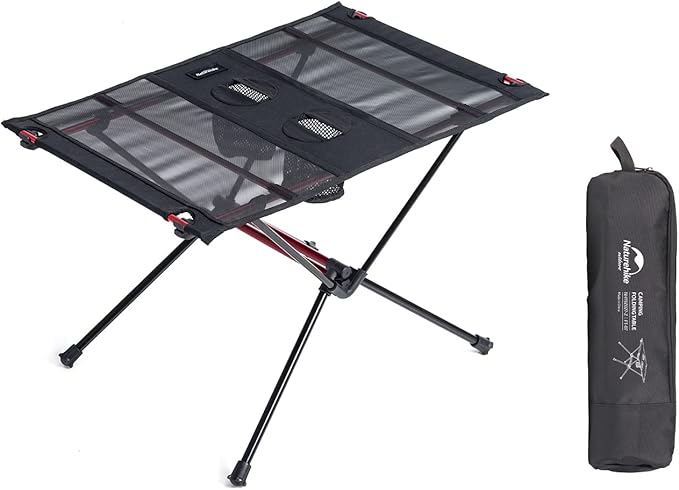 Naturehike Oxford Ultralight Rectangular Folding Table Picnic Camping Table Kitchen Table Portable Hiking Camping Outdoor (Black)