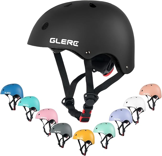 Glerc Warrior Kids Bike Helmet, Adjustable Toddler Helmet for Age 3-16 Years Boys Girls, Sport Helmet for Skateboard Scooter Skating Skiing Climbing & Lightweight, Multiple Colors