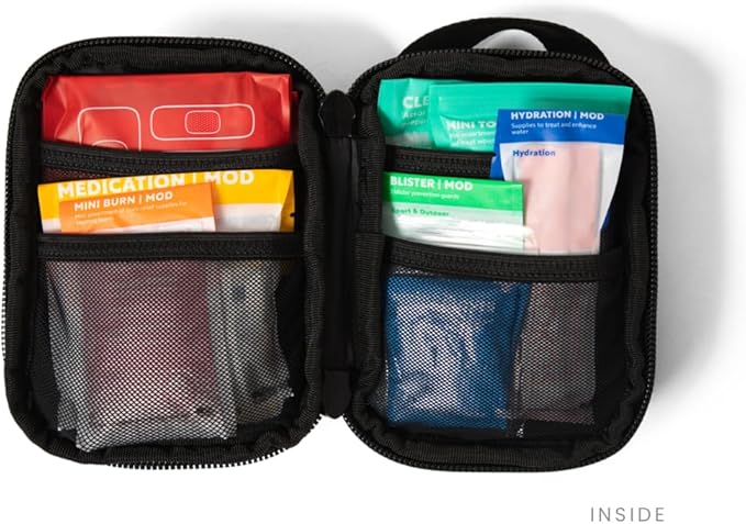 My Medic Sidekick - Camping Hiking and Backpacking First Aid Kit - 70 Items - HSA and FSA Eligible - Small Ifak Great For Travel or Motorcycle - Portable Emergency Kit – Coyote