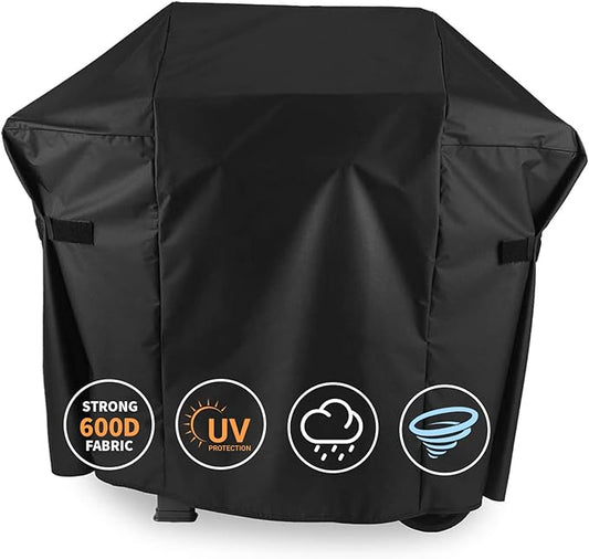 Grisun 7138 Premium Grill Cover for Weber Spirit 200 Series, Spirit E210, S210, E210, 215 Grills, Anti-Fade Waterproof UV-Resistant Gas Grill Cover, Heavy Duty BBQ Cover, 48 inches, Black