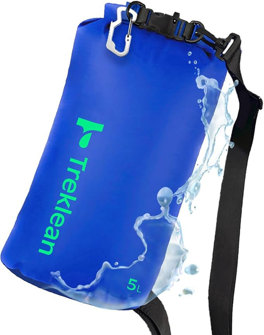 Lightweight Dry Bags Waterproof for Kayaking,5L/10L/20L/35L Roll Top Dry Sack Waterproof Bags for Travel Boating Camping Beach (Blue, 5L)