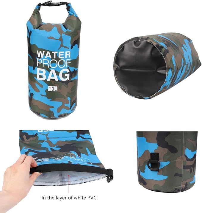 Waterproof Dry Bag 2L/5L/10L/15L/20L/30L, Roll Top Sack Keeps Gear Dry for Kayaking, Rafting, Boating, Swimming, Camping, Hiking, Beach, Fishing with Free Waterproof Phone Case
