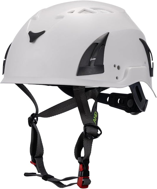 Land Helmets ClimbPro Helmet EN 12492 Vented for Rock Climbing – Durable, Lightweight Shell, Adjustable Chin Strap, Perfect for Outdoor Adventure with Universal Accessory Slots